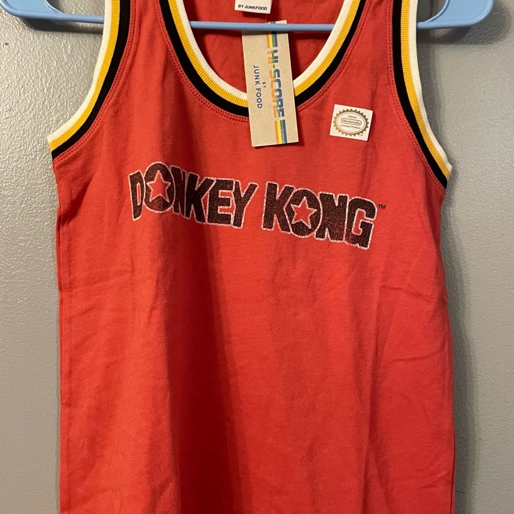 Junk Food Clothing Red Tank with Black and Yellow Trim